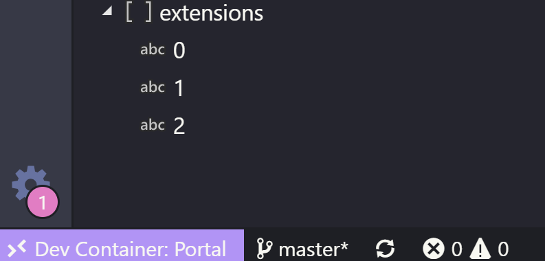 Showing you're in a container